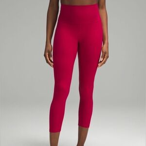 NWT Lululemon Align High-Rise 25” Leggings with Pockets in Ruby Red - Size 4